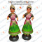 Tanjavur Dancing Doll Set - 14 inches - Brown & Green