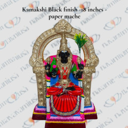 Kamakshi Black Finish - 18 inches - Paper Mache