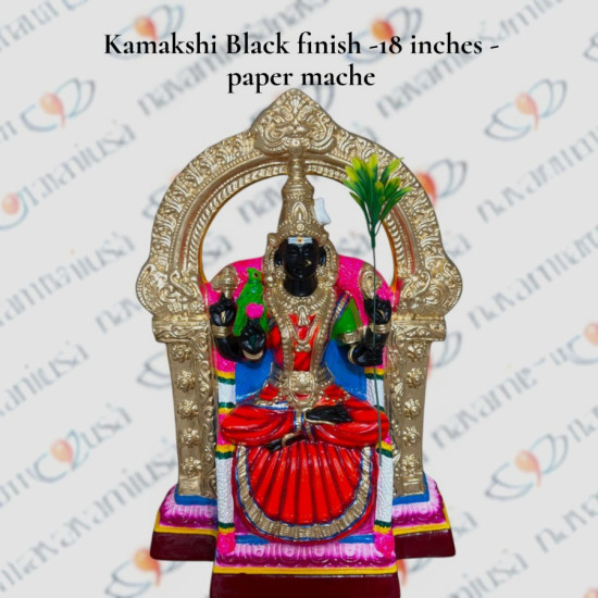 Kamakshi Black Finish - 18 inches - Paper Mache