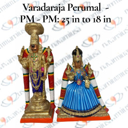 Varadaraja Perumal with Thayar – 25 & 18 inches – Paper Mache