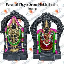Perumal Thayar – Stone Finish – Paper Mache (18 to 19 inches)