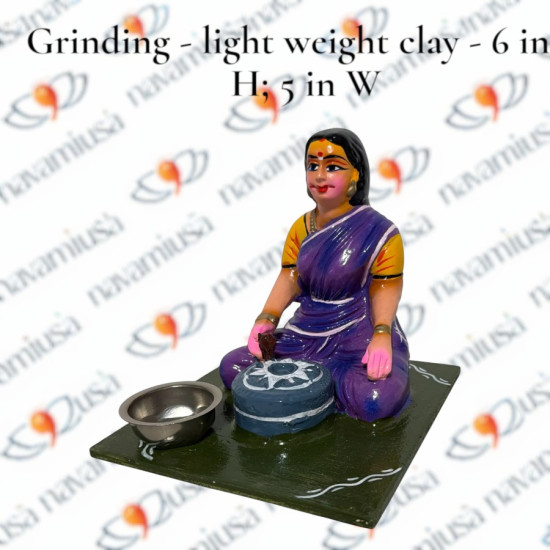 Grinding - Village Scenes - Light Weight Clay - 5 inches