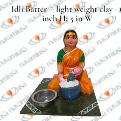 Idli Batter - Village Scenes - Light Weight Clay - 5 inches