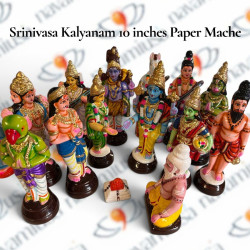 Srinivasa Kalyanam - 10 inches premium Paper Mache Set
