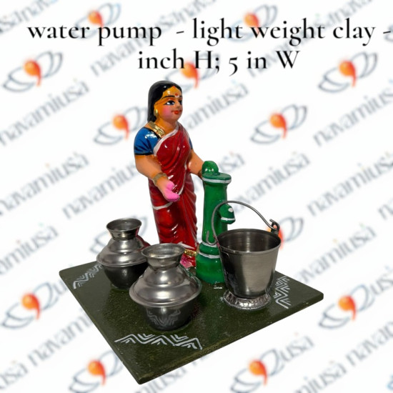 Water Pump - Village Scenes - Light Weight Clay - 5 inches