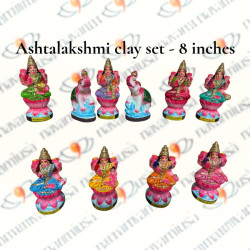 Ashtalakshmi Clay Set - 8 inches - 10 Pieces