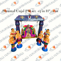 Perumal Unjal Set - 13 inches - Paper Mache