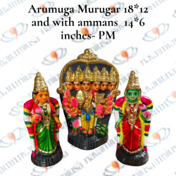 Arumuga Murugar with Valli Deivanai - 18 x 12 inches - PM