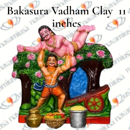 Bakasura Vadham Clay - 11 inches