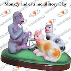 Monkey and Cats Panchatantra Moral Story – Clay Set