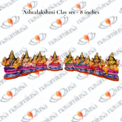 Ashtalakshmi Clay Set - 8 inches