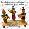 Burrakatha Street Musicians Wooden Figurine