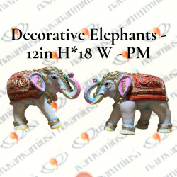 Decorative Elephants - PM - 12 in H * 18 in W