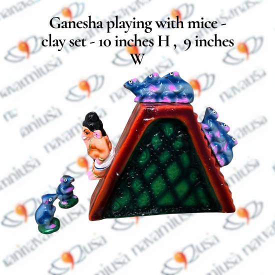 Ganesha Playing with Mice – Clay Set