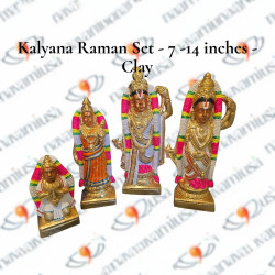 Kalyana Raman Set – 7 to 14 Inches – Clay
