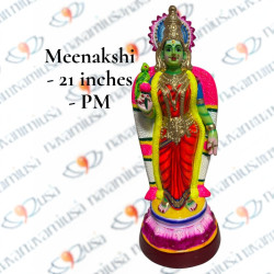 Meenakshi Amman - 21 Inches - Paper Mache  - Available in 2 colors 