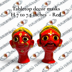 Tabletop Décor Masks – Red Edition (7 to 7.5 Inches)