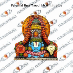 Perumal Bust - Wood  HxW 1 ft - Available in Two colors