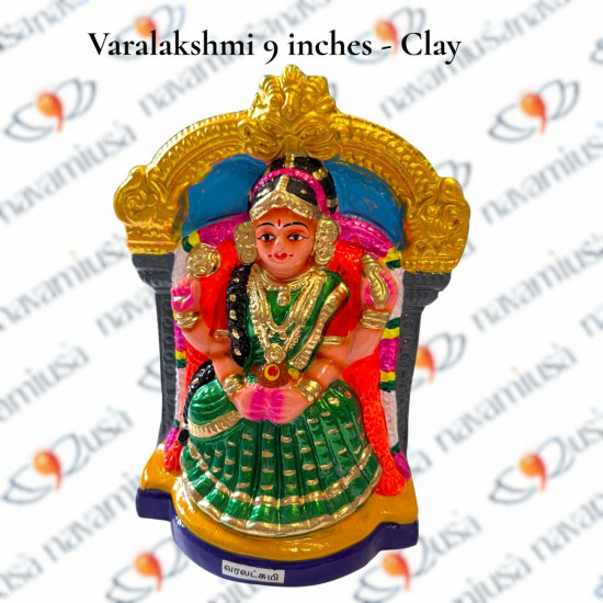 Varalakshmi 9 inches - Clay