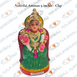 Vettrilai Amman 9 inches - Clay