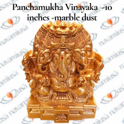 Panchamukha Vinayaka – 10 Inches – Marble Dust Finish