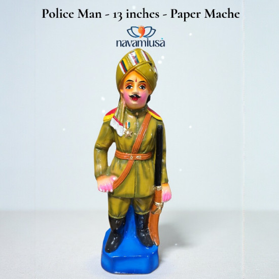 Police Man – 13 Inches – Paper Mâché