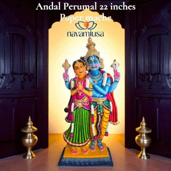 Andal Perumal 22-inch Paper Mache Idol Andal Perumal 22-inch Paper Mache Idol