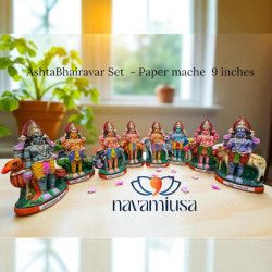 AshtaBhairavar Set – Paper Mache – 9 inches