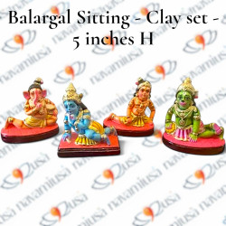 Balargal Sitting - Clay set - 5 inches H