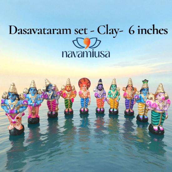 Dasavataram Set – Clay – 6 inches