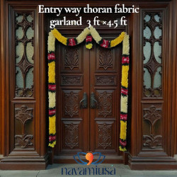 Entryway Door Thoran – Yellow Fabric Garland (3 ft × 4.5 ft)