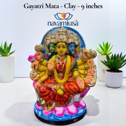 Gayatri Mata – Clay Idol (9 inches Height)