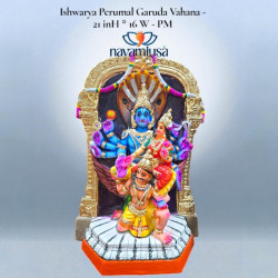 Ishwarya Perumal Garuda Vahana Statue – 21 in H × 16 in W - Paper Mache 