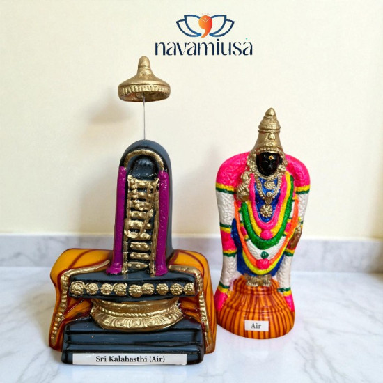Panchabhoota Sthalam Set - paper mache Panchabhoota Sthalam Set - paper mache