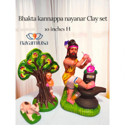 Bhakta Kannappa Nayanar Clay Set – 10 inches
