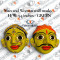 Man and Woman Wall Masks – Green - 5.5 H