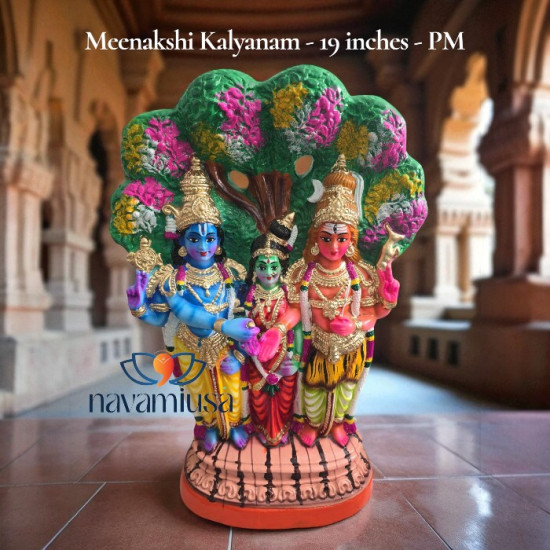 Meenakshi Kalyanam – 19 inches – Paper Mache