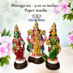 Muruga Set – 9 to 10 inches – Paper Mache