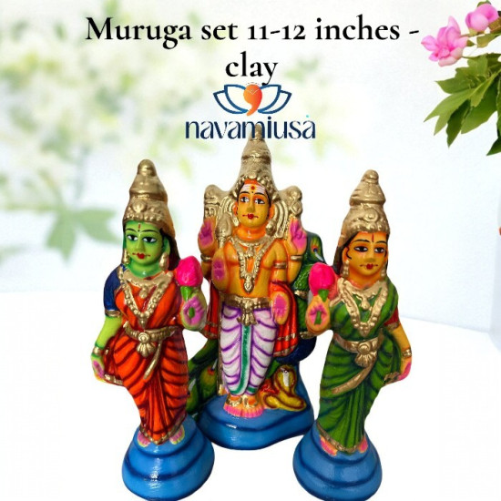 Muruga Set – 11 to 12 inches – Clay