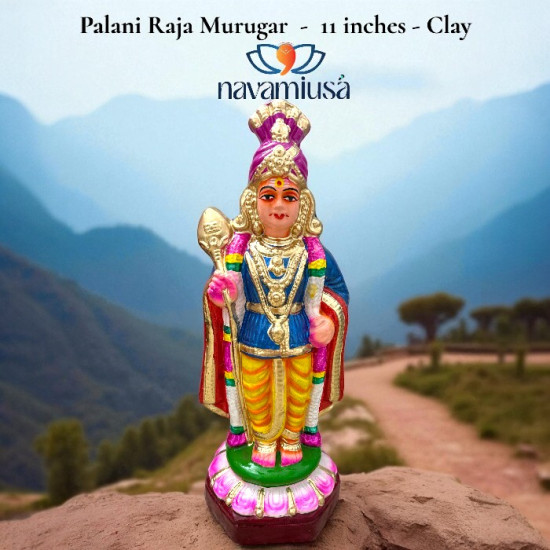 Palani Raja Murugar – 11 inches – Clay