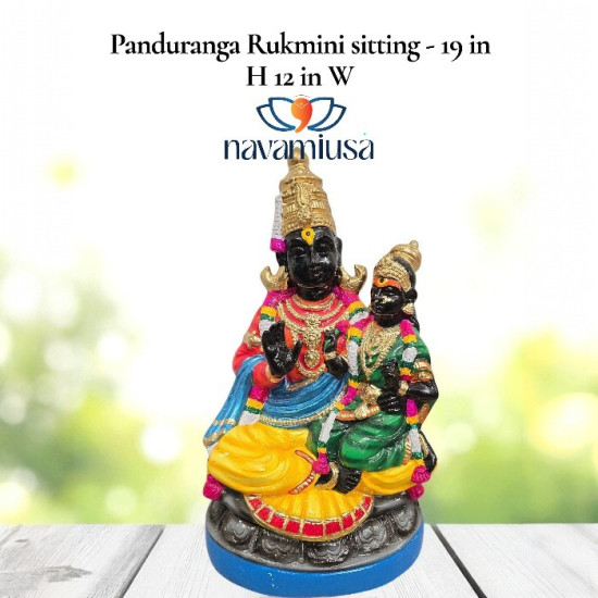 Panduranga Rukmini – 19 inches (Black Finish)