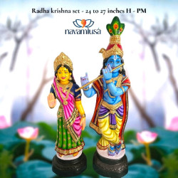 Radha Krishna set- Large - Paper Mache 