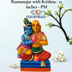 Ramanujar with Krishna-small-papermache