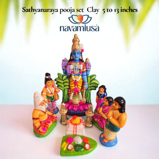 Sathyanarayana Pooja Set – Clay (5 to 13 inches)