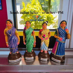 South Indian Ladies – Paper Mache Set (10 inches)