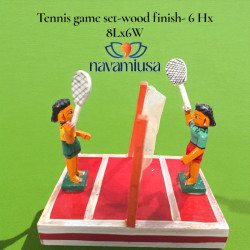 Tennis Game Set – Wooden Finish (6Hx8Lx6W)