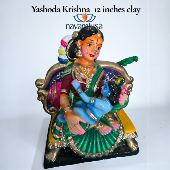 Yashoda Krishna Idol – 12 inches (Clay) Yashoda Krishna Idol – 12 inches (Clay)