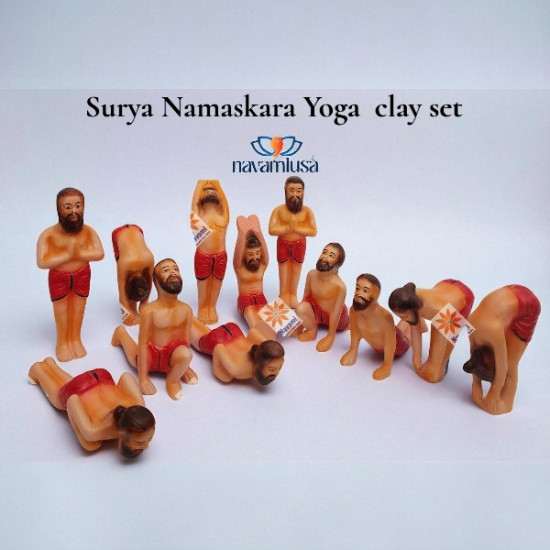 Surya Namaskara – 12 Pose Yoga Clay Set