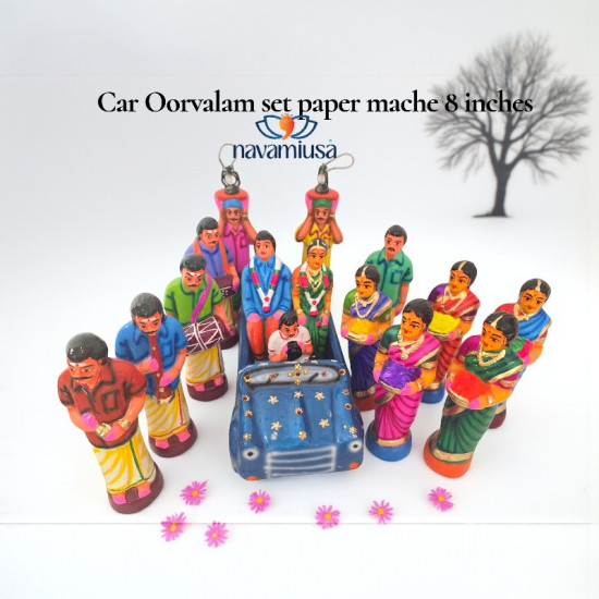 Car Oorvalam Set – 8 inches (Papermache)