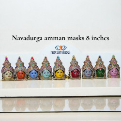Navadurga Amman Masks – 8 Inches (Decorated)